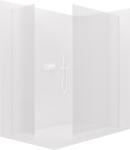 Cerano - Walk-in Crystal TL/P zuhanyfal - 8 mm - merevítő nélküli rendszer - matt fehér, rovátkolt üveg - 90x60x200 cm