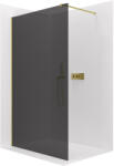 Cerano - Walk-in Onyx Cube bal/jobb zuhanykabin - 8 mm - négyzet alakú tartó - szálcsiszolt arany, grafitüveg - 30x200 cm