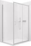 Cerano - Zuhanykabin Orlano B/J - 5 mm - króm, átlátszó üveg - 140x90x195 cm - tolóajtó