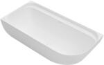 Cerano - Öntött márványból készült szabadon álló kád Valeria, bal oldali - matt fehér - 170x82 cm