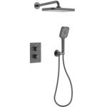 Cerano - Gina falsík alatti zuhanyszett - termosztátos - doboz - grafit/fém