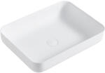 Cerano - Ora öntött márvány mosogató - pulton - matt fehér - 54x36 cm