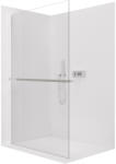 Cerano - Walk-in kristály zuhanyfal bal/jobb - 8 mm + polc/törölközőtartó - merevítő nélküli rendszer - króm, átlátszó üveg - 100x200 cm