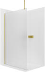 Cerano - Zuhanykabin Onyx Top Round B/J - 8 mm - kerek tartó - szálcsiszolt arany, matt üveg - 150x200 cm