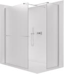 Cerano - Zuhanykabin Onyx TL/P - 8 mm - négyzet alakú tartó + polc/törölközőtartó - króm, matt üveg - 160x40x200 cm