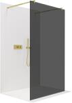 Cerano - Walk-in Onyx Duo bal/jobb zuhanykabin - 8 mm - kerek tartó - szálcsiszolt arany, grafitüveg - 120x200 cm