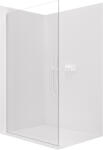 Cerano - Walk-in Crystal bal/jobb zuhanykabin - 8 mm - merevítő nélküli rendszer - matt fehér, átlátszó üveg - 120x200 cm