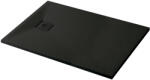 Cerano - Téglalap alakú zuhanytálca Pablo - SMC/ásványi kompozit - strukturált fekete matt - 140x90x3 cm