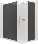 Cerano - Zuhanykabin Onyx TL/P - 8 mm - négyzet alakú tartó - arany, grafitüveg - 140x90x200 cm