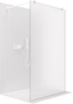 Cerano - Zuhanykabin Onyx Duo bal/jobb - 8 mm - kerek tartó - matt fehér, tejüveg - 80x200 cm