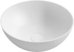 Cerano - Ovális öntött márvány mosdó - pulton - matt fehér - 40x40 cm