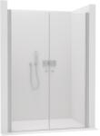 Cerano - 2-szárnyú zuhanyajtó Antelo B/J - 6 mm - króm, átlátszó üveg - 220x190 cm