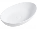 Cerano - Gaia öntött márvány mosdó - pulton - matt fehér - 55, 5x35 cm
