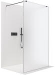 Cerano - Zuhanykabin Onyx Duo bal/jobb - 8 mm - négyzet alakú tartó - matt fekete, matt üveg - 120x200 cm