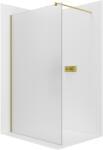 Cerano - Zuhanykabin Onyx kerek bal/jobb - 8 mm - kerek tartó - szálcsiszolt arany, matt üveg - 90x200 cm