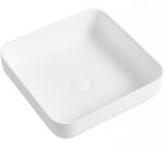 Cerano - Viva öntött márvány mosogató - pulton - matt fehér - 40x40 cm