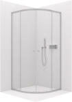 Cerano - Zuhanykabin Orso B/J - 6 mm - negyedkör alakú - R550 - króm, átlátszó üveg - 80x80x195 cm - tolóajtó
