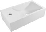 Cerano - Öntött márvány mosdó Teo - fali bal oldali - matt fehér - 40x22 cm