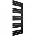 Cerano - Theo fürdőszobai radiátor - B/J - aszimmetrikus csatlakozás 50mm - 812W - matt fekete - 1600x500 mm