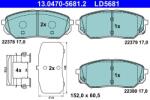 ATE Set placute frana ATE 13.0470-5681.2 (13.0470-5681.2)