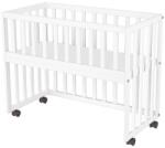 Hubners Patut copii din lemn co-sleeper Hubners Matei 94x46 cm alb (PCSHMAL) - ookee