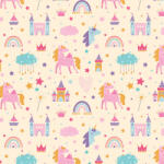 Cardex Unikornisok és mesebirodalom mintás csomagolópapír 100x70 cm 50169C