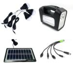 GDLite Kit solar portabil cu 3 becuri led, lanterna, powerbank : Culoare - negru (GD-3)