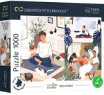 Trefl Yoga pisici și cafea 1000 10695 Puzzle