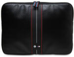 BMW Carbon & Red Stripe sleeve a 16" laptop táska, fekete