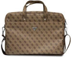 GUESS Saffiano 4G Triangle Logo laptop táska, barna