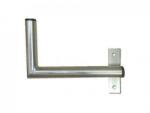 WFmetal Suport antenă pentru perete lângă fereastră cu curea, montare pe dreapta, zinc galvanic, lungime 25cm, diametru 3.2cm (K25O32P)