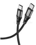 hoco. X50 adatkábel (Type-C - Type-C, PD gyorstöltő, 100cm, cipőfűző) FEKETE (HOCO_X50_TYPE-C_100_B) (HOCO_X50_TYPE-C_100_B)
