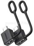 UGREEN adapter 2db (Type-C - USB aljzat, OTG, adatátvitel és töltés) FEKETE (UGREEN_65560) (UGREEN_65560)