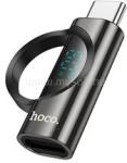 hoco. UA32A adapter Lightning aljzat - Type-C, LED kijelző, FEKETE (HOCO_UA32A_B) (HOCO_UA32A_B)