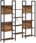 VASAGLE Raft bibliotecă 14 polițe, design industrial, maro/metal, 1 (LLS107B01) Raft
