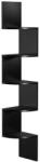 VASAGLE Raft colțar negru VASAGLE, 5 rafturi, 127, 5x20x20 cm (LBC072B01) Raft