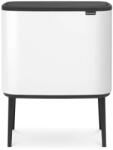 Brabantia Cos de gunoi Brabantia Bo Touch 651118, 3x11 l, Deschidere lina si silentioasa, Deschidere mare, Alb/Gri inchis (Bo Touch 651118) Cos de gunoi