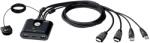 ATEN Switch KVM Aten CS22HF-AT, 2 x HDMI + 2 x USB, 1.2 m, Black (CS22HF-AT)
