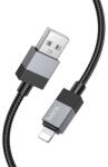 hoco. X110 cablu de date (USB - lightning, 2.4A, încărcător rapid, 100cm, șiret) BLACK X110_USB_L_B (X110_USB_L_B)
