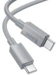 hoco. X107 cablu de date (Tip-C - Tip-C, 60W, încărcător rapid PD 3.0, 100cm) GRIS CLAR X107_TYPE-C_TYPE-C_G (X107_TYPE-C_TYPE-C_G)
