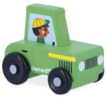 Janod Cross roads Mașină de lemn de împins Tractor verde (J05931)