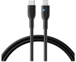 JOYROOM adatkábel, type-c - lightning, 20w, gyorstöltő, 200cm, led jelzés, fekete (S-CL020A13_200_B)