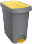 Alpha Planet Pelikán Slim pedálos szemetes eco antracit színű, sárga fedéllel 60L (UP232BSARGA)