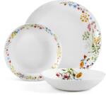 Ambition Étkezőkészlet, 18 darabos, 6 személyes, opál, virágmintás, AMBITION Bloom (42880)