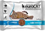 Eurocat DUO pouch lazac-fehér hal 4x85g