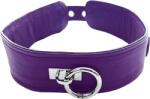 Rouge Leather Plain Collar with Removeable O-Ring Purple