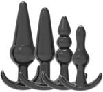 Loving Joy Dopuri Anale Set pentru Antrenament Negru 4 Marimi Ideal pentru Incepatori