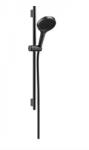 Hansgrohe rainfinity zuhanyszett30, 3 jet, S Puro 65 cm-es zuhanyrúddal, szálcsiszolt fekete króm (HG-28745340)