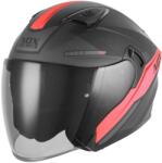 NOX N130 EKTO nyitott motoros bukósisak matt fekete-piros