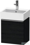 Duravit D-NEO 43, 4x32, 2 cm-es, 1 ajtós alsószekrény rozsdamentes acél hatású fogantyúval, mosdó és csaptelep nélkül, balos, matt fekete tölgy DE4217L70160000 (DE4217L70160000)